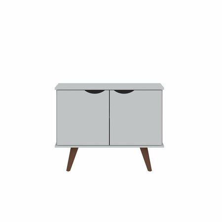 DESIGNED TO FURNISH Hampton Accent Cabinet with 2 Shelves Solid Wood Legs in White, 25.59 x 33.07 x 15.75 in. DE2616298